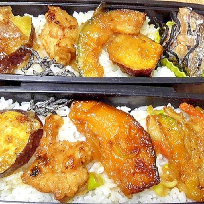 残り天ぷらで簡単天丼弁当